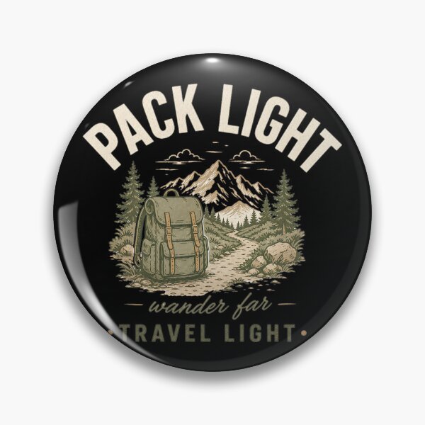 Item preview, Pack Light Wander Far Minimalist Backpacker  Design designed and sold by MOCH- ART.