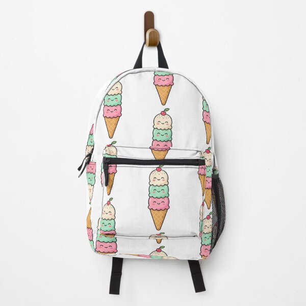 Item preview, Triple Scoop Ice Cream – Smiling Pastel Cone with Cherry & Sprinkles designed and sold by AliveStyle.