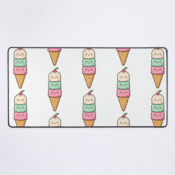 Item preview, Triple Scoop Ice Cream – Smiling Pastel Cone with Cherry & Sprinkles designed and sold by AliveStyle.