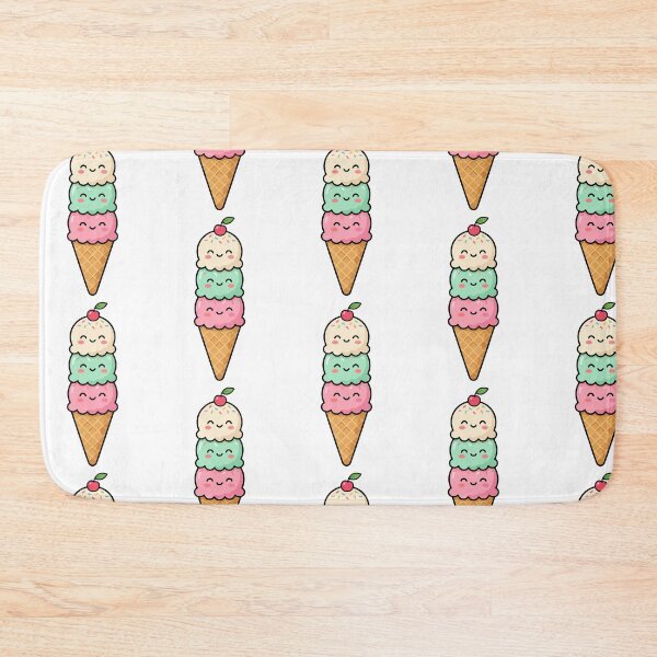 Item preview, Triple Scoop Ice Cream – Smiling Pastel Cone with Cherry & Sprinkles designed and sold by AliveStyle.
