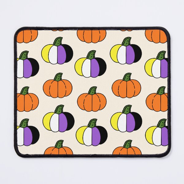 Item preview, Non Binary Halloween Pumpkin Pattern | LGBTQ+ Pride designed and sold by Cannaxes Studio.