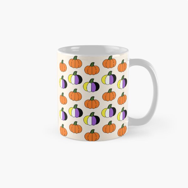 Item preview, Non Binary Halloween Pumpkin Pattern | LGBTQ+ Pride designed and sold by Cannaxes Studio.