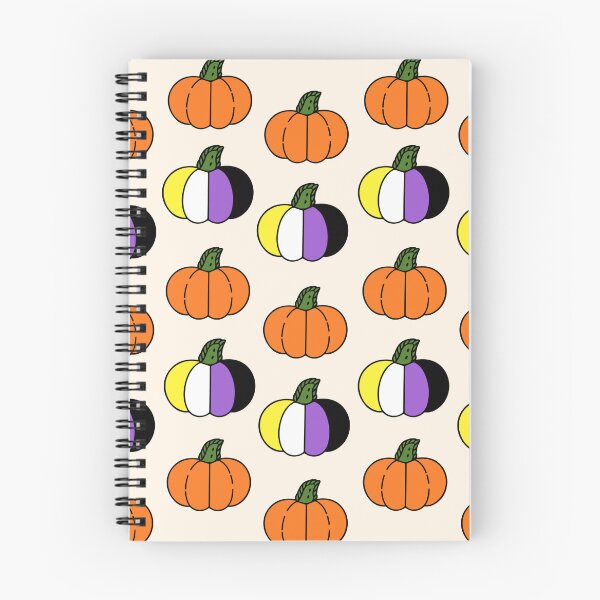 Item preview, Non Binary Halloween Pumpkin Pattern | LGBTQ+ Pride designed and sold by Cannaxes Studio.