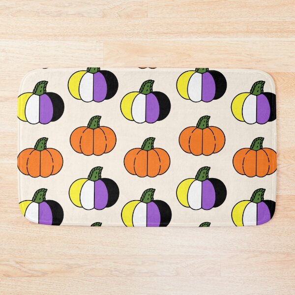Item preview, Non Binary Halloween Pumpkin Pattern | LGBTQ+ Pride designed and sold by Cannaxes Studio.