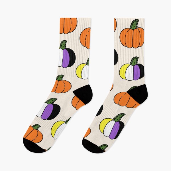 Item preview, Non Binary Halloween Pumpkin Pattern | LGBTQ+ Pride designed and sold by Cannaxes Studio.