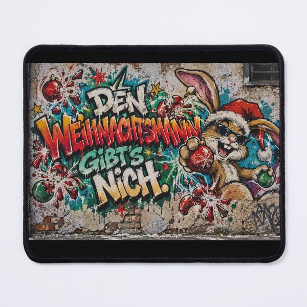 Item preview, Cheeky Christmas card – Easter Bunny vs. Santa Claus | Graffiti Street Art designed and sold by sabantha.