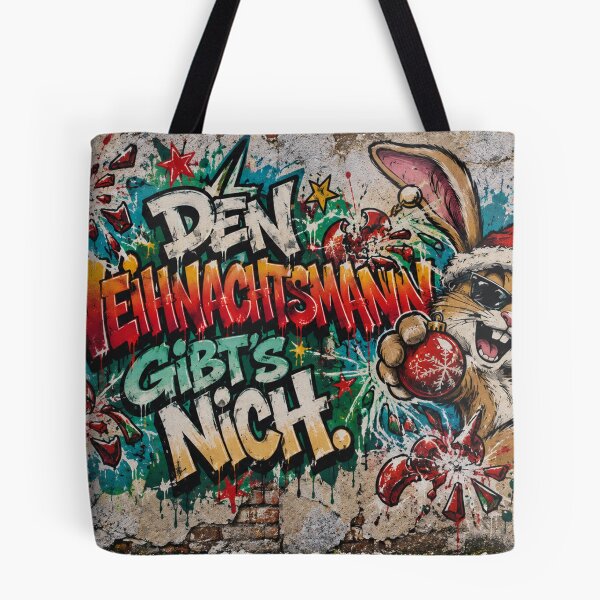 Item preview, Cheeky Christmas card – Easter Bunny vs. Santa Claus | Graffiti Street Art designed and sold by sabantha.
