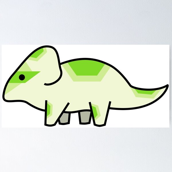 Item preview, Cute Green Protoceratops - Geometric Pastel Dinosaur designed and sold by JayMakesTiktok.