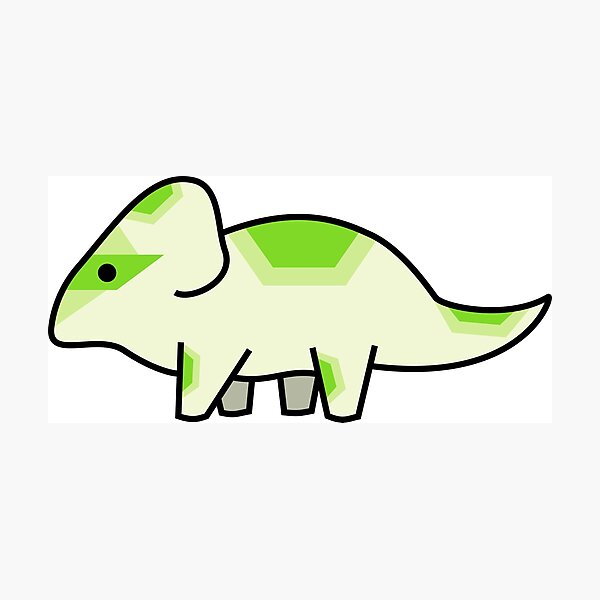 Item preview, Cute Green Protoceratops - Geometric Pastel Dinosaur designed and sold by JayMakesTiktok.