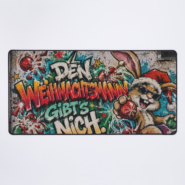 Item preview, Cheeky Christmas card – Easter Bunny vs. Santa Claus | Graffiti Street Art designed and sold by sabantha.