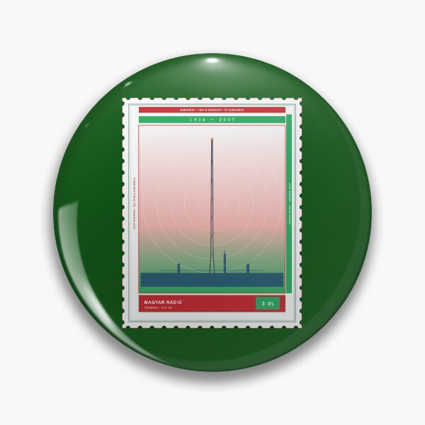 Item preview, Budapest Shortwave SWL DX Stamp 6105 kHz 1934–2007 designed and sold by TribeGlyph.