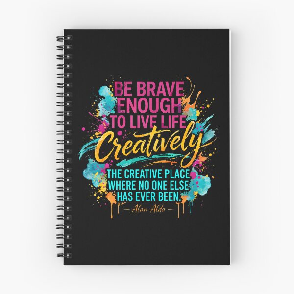 Item preview, Be Brave Enough To Live Life Creatively - Alan Alda Watercolor Artist Quote designed and sold by Vibe-Vary.