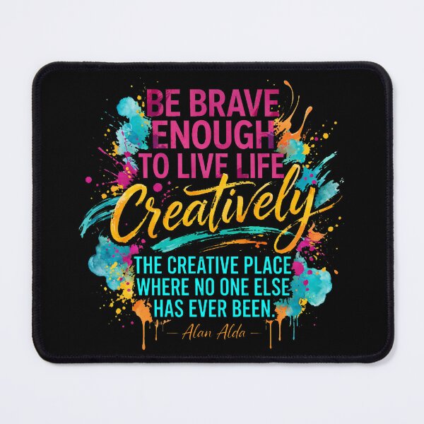 Item preview, Be Brave Enough To Live Life Creatively - Alan Alda Watercolor Artist Quote designed and sold by Vibe-Vary.