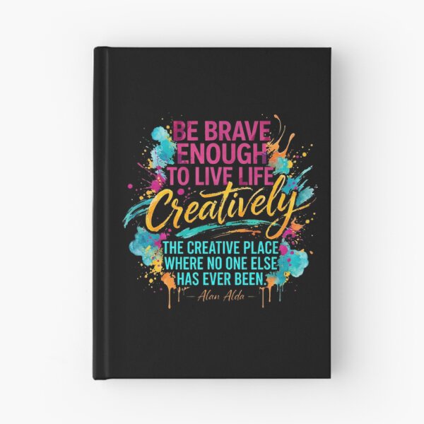 Item preview, Be Brave Enough To Live Life Creatively - Alan Alda Watercolor Artist Quote designed and sold by Vibe-Vary.