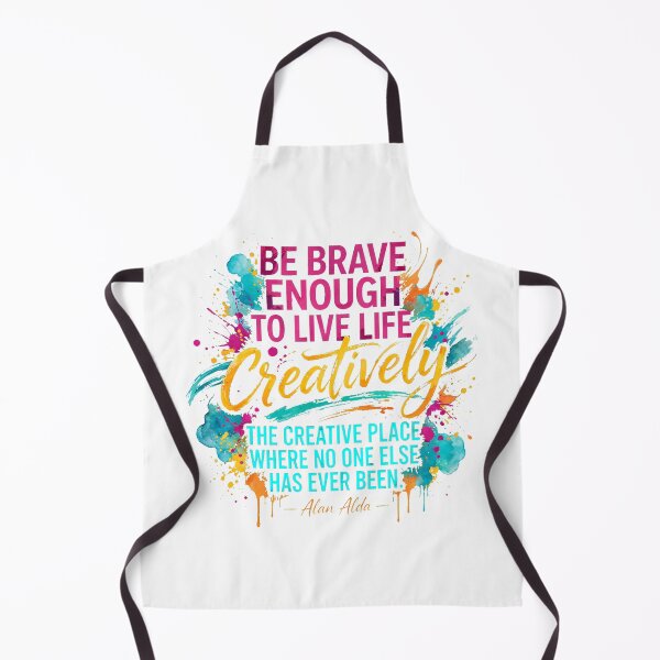 Item preview, Be Brave Enough To Live Life Creatively - Alan Alda Watercolor Artist Quote designed and sold by Vibe-Vary.