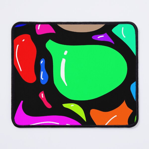 Item preview, Colorful Abstract Organic Shapes on Black Background designed and sold by nighttime1990.
