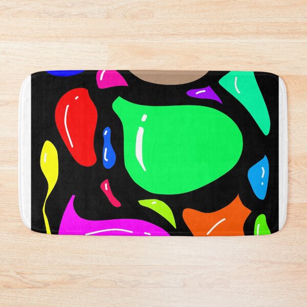 Item preview, Colorful Abstract Organic Shapes on Black Background designed and sold by nighttime1990.