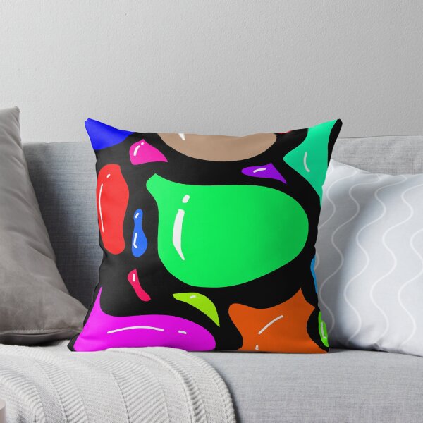 Item preview, Colorful Abstract Organic Shapes on Black Background designed and sold by nighttime1990.