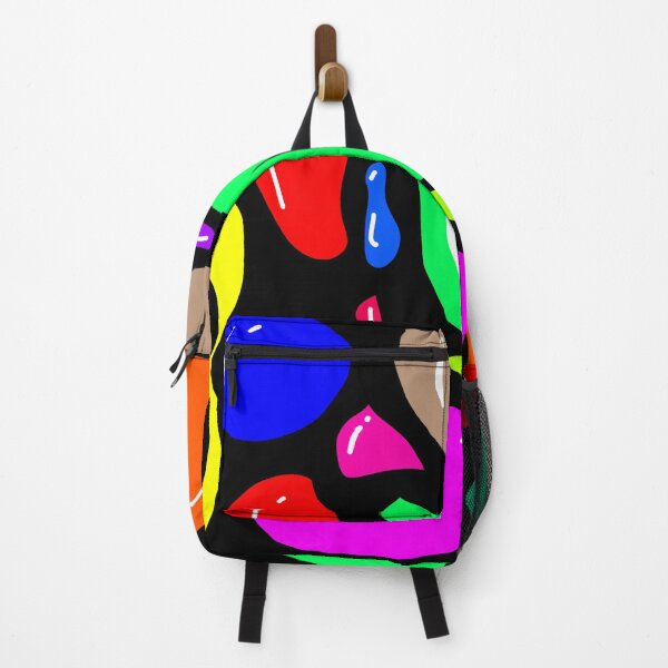Item preview, Colorful Abstract Organic Shapes on Black Background designed and sold by nighttime1990.