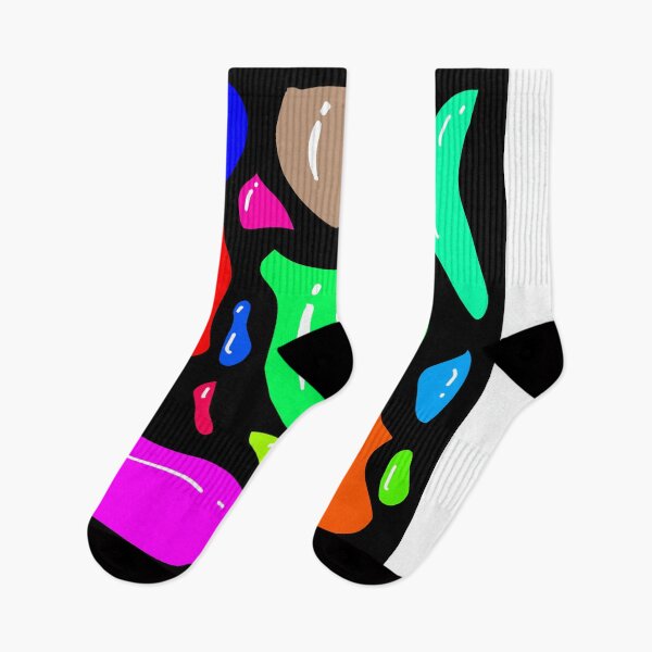 Item preview, Colorful Abstract Organic Shapes on Black Background designed and sold by nighttime1990.