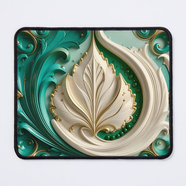 Item preview, Sculptural Emerald with Gold Enamel designed and sold by Vicky Brago-Mitchell®.
