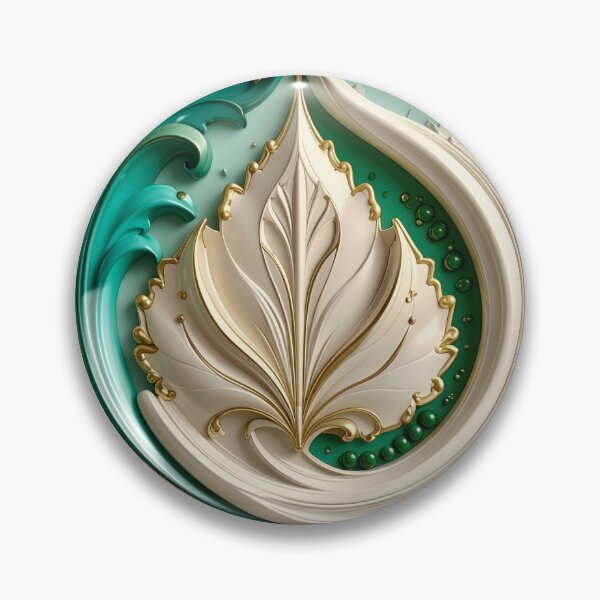 Item preview, Sculptural Emerald with Gold Enamel designed and sold by Vicky Brago-Mitchell®.