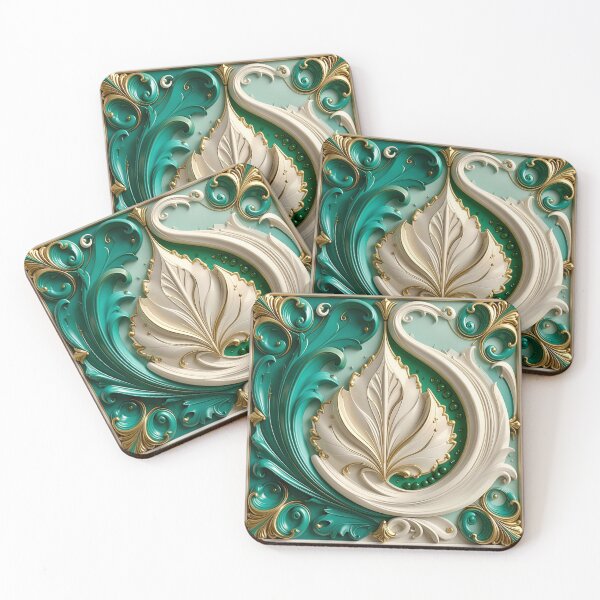 Item preview, Sculptural Emerald with Gold Enamel designed and sold by Vicky Brago-Mitchell®.