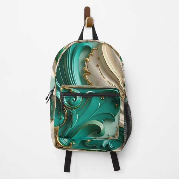 Item preview, Sculptural Emerald with Gold Enamel designed and sold by Vicky Brago-Mitchell®.