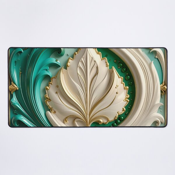 Item preview, Sculptural Emerald with Gold Enamel designed and sold by Vicky Brago-Mitchell®.
