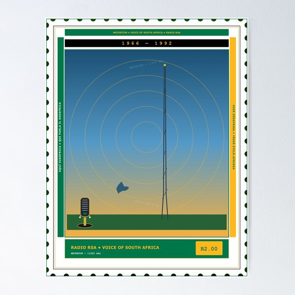 Item preview, Sello SWL DX de onda corta Meyerton 11900 kHz 1966-1992 designed and sold by TribeGlyph.
