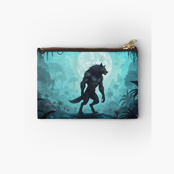Item preview, Full Moon Rises Over a Solitary Werewolf on a Surreal Landscape designed and sold by Fanta-sticky.