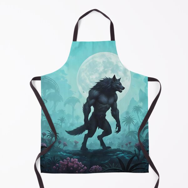 Item preview, Full Moon Rises Over a Solitary Werewolf on a Surreal Landscape designed and sold by Fanta-sticky.