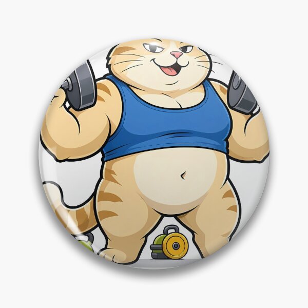 Item preview, Gym Cat Muscle Bodybuilder - Meowscle Gains designed and sold by CodeCapyVibes.