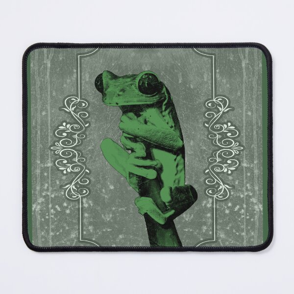 Item preview, Tree Frog Clinging to Branch Amphibian Portrait Dark Green designed and sold by Ghoul Enterprises.