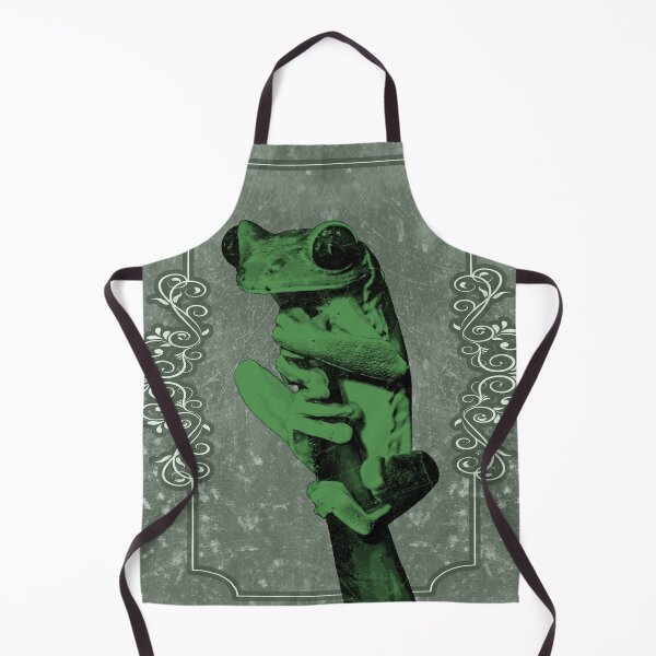 Item preview, Tree Frog Clinging to Branch Amphibian Portrait Dark Green designed and sold by Ghoul Enterprises.