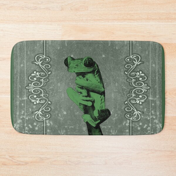 Item preview, Tree Frog Clinging to Branch Amphibian Portrait Dark Green designed and sold by Ghoul Enterprises.