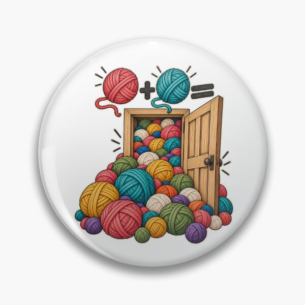 Item preview, Yarn Math – One Yarn Ball + One Yarn Ball = A Room Full of Yarn designed and sold by threadandfangs.