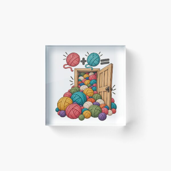 Item preview, Yarn Math – One Yarn Ball + One Yarn Ball = A Room Full of Yarn designed and sold by threadandfangs.