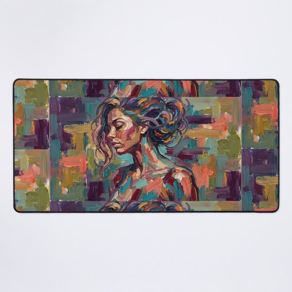 Item preview, Abstract Woman Profile Canvas Print | Modern Colorful Female Portrait Wall Art | Thick Impasto Brushstroke Fine Art Poster | Contemporary Palette Knife Decor designed and sold by SergioMiklos.