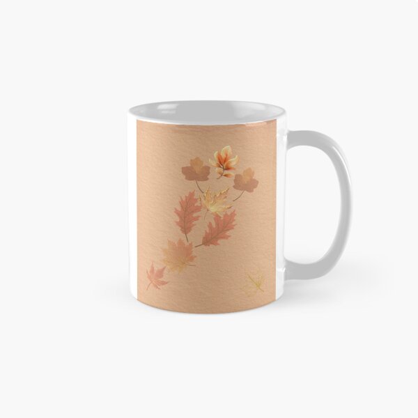 Item preview, Elegant autumn composition with falling leaves and soft paper texture designed and sold by Diseño que alegran tu día.