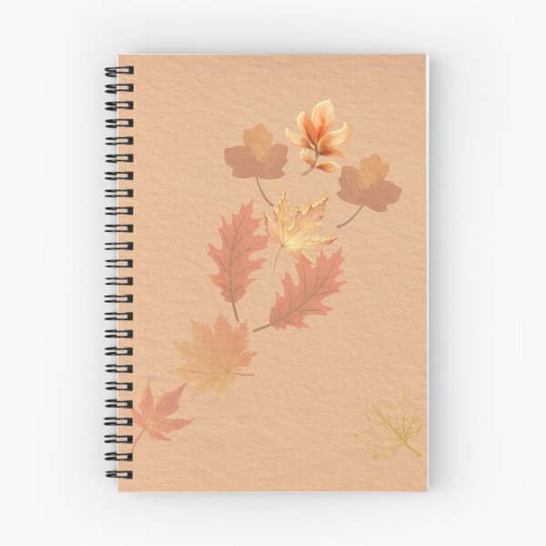 Item preview, Elegant autumn composition with falling leaves and soft paper texture designed and sold by Diseño que alegran tu día.