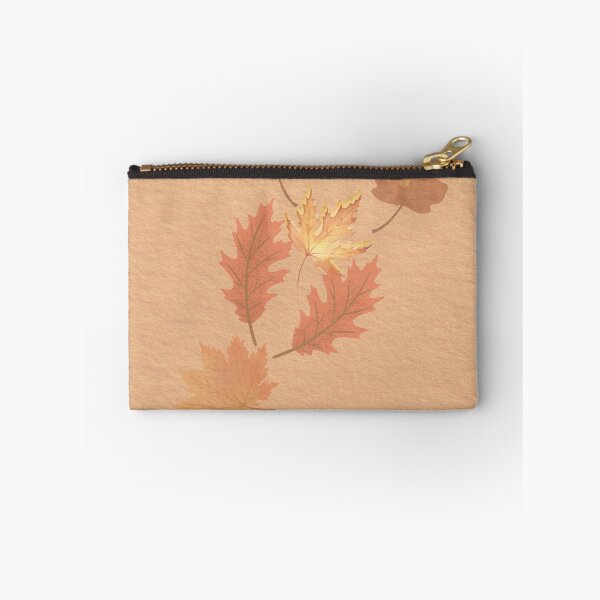 Item preview, Elegant autumn composition with falling leaves and soft paper texture designed and sold by Diseño que alegran tu día.