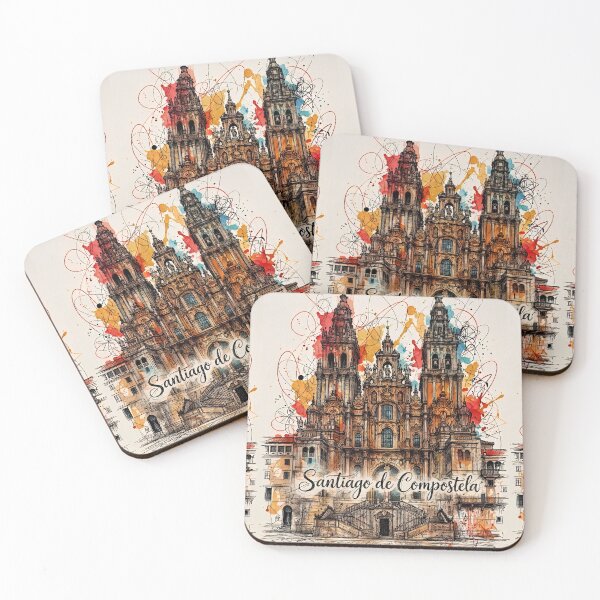 Item preview, Boceto de acuarela de la Catedral de Santiago de Compostela designed and sold by bcpilgrim.