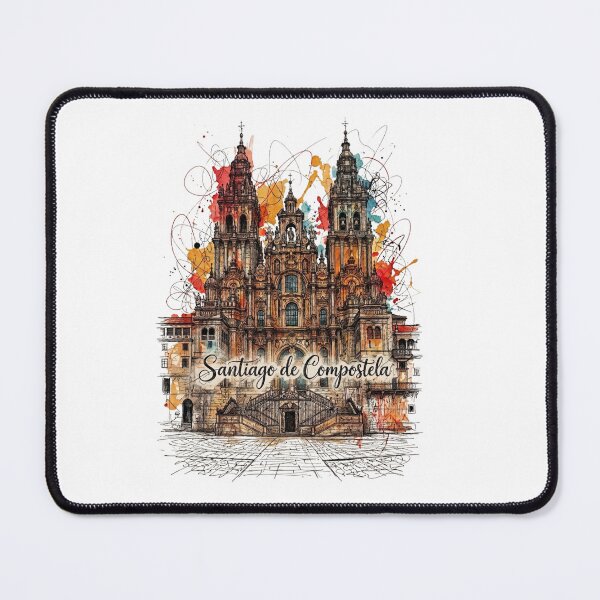 Item preview, Santiago de Compostela Cathedral Watercolor Sketch designed and sold by bcpilgrim.