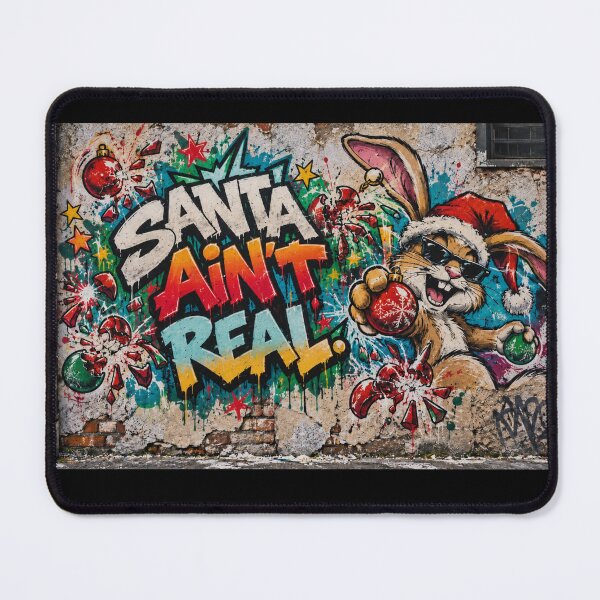 Item preview, Santa Ain't Real – Cheeky Christmas card in graffiti style designed and sold by sabantha.