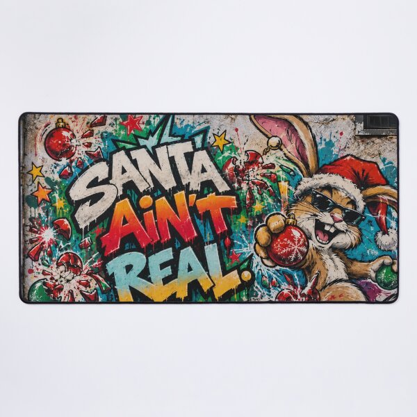 Item preview, Santa Ain't Real – Cheeky Christmas card in graffiti style designed and sold by sabantha.