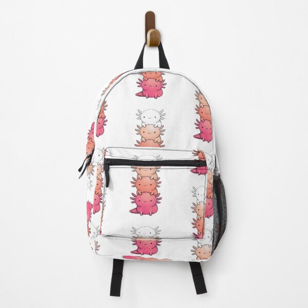 Item preview, Stacked Axolotls – White, Peach, Coral & Pink Smiling Friends designed and sold by AliveStyle.