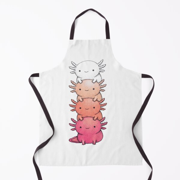 Item preview, Stacked Axolotls – White, Peach, Coral & Pink Smiling Friends designed and sold by AliveStyle.