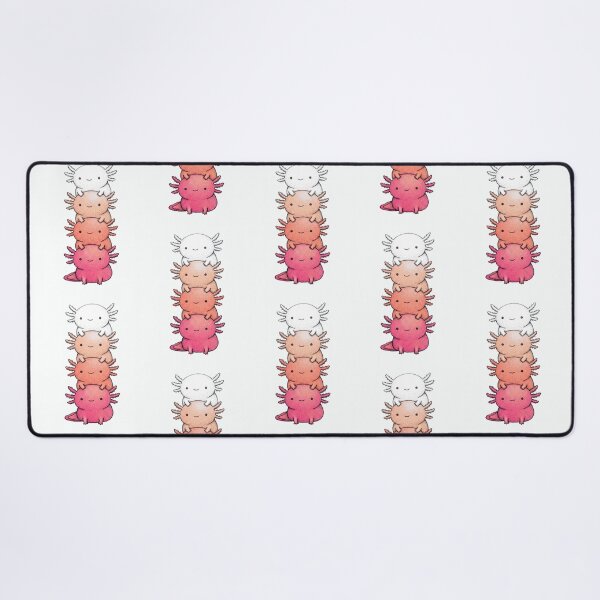 Item preview, Stacked Axolotls – White, Peach, Coral & Pink Smiling Friends designed and sold by AliveStyle.
