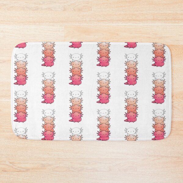 Item preview, Stacked Axolotls – White, Peach, Coral & Pink Smiling Friends designed and sold by AliveStyle.